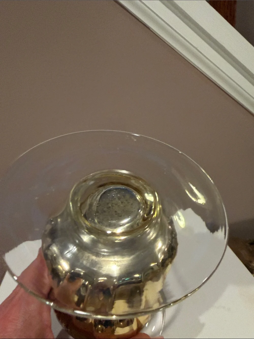 Gold Glass Bubble Candlestick Holders, Set of 2